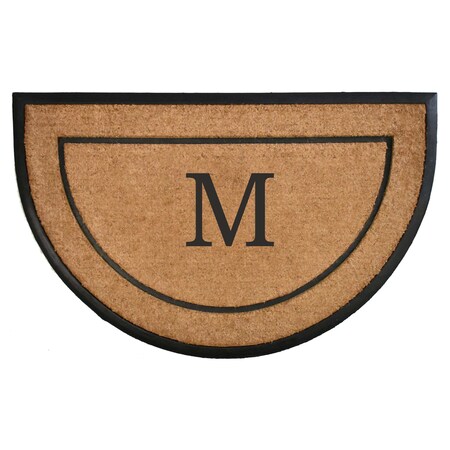 Monogram Door Mat, Black, Natural, 30 in W x 48 in L